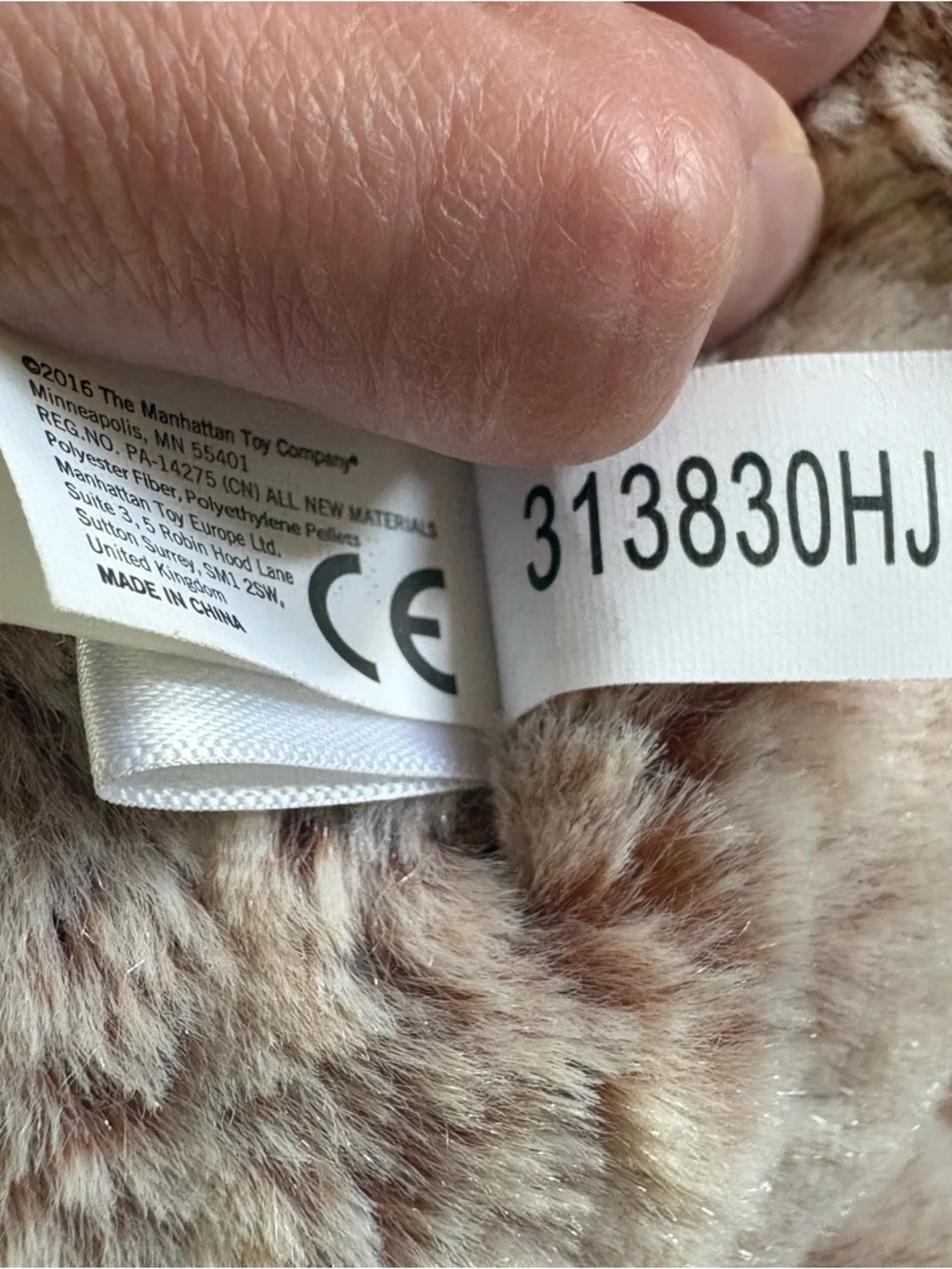 MANHATTAN TOY Woodlanders Ollie Hedgehog 12" Frosted Brown Plush Plush Soft 2016 - Picture 11 of 12